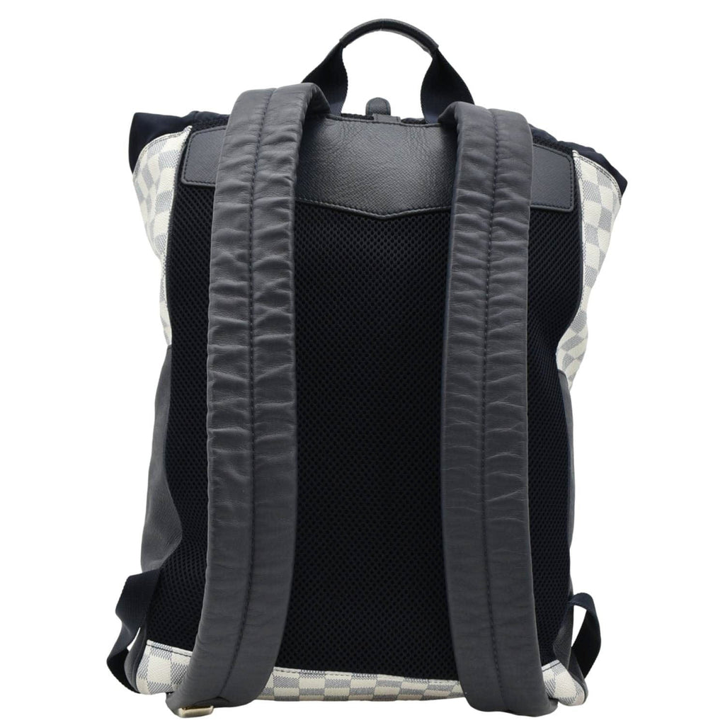 LOUIS VUITTON Matchpoint Damier Azur Backpack White