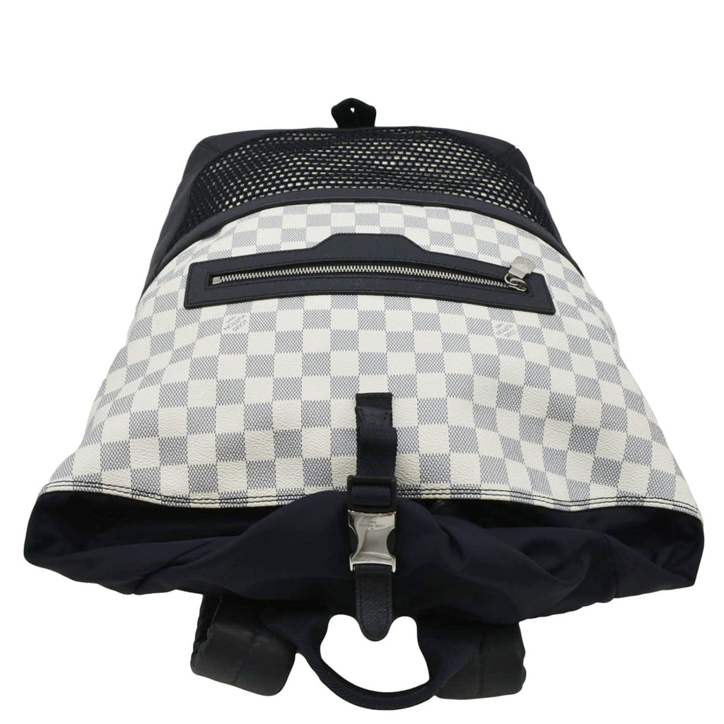 LOUIS VUITTON Matchpoint Damier Azur Backpack White