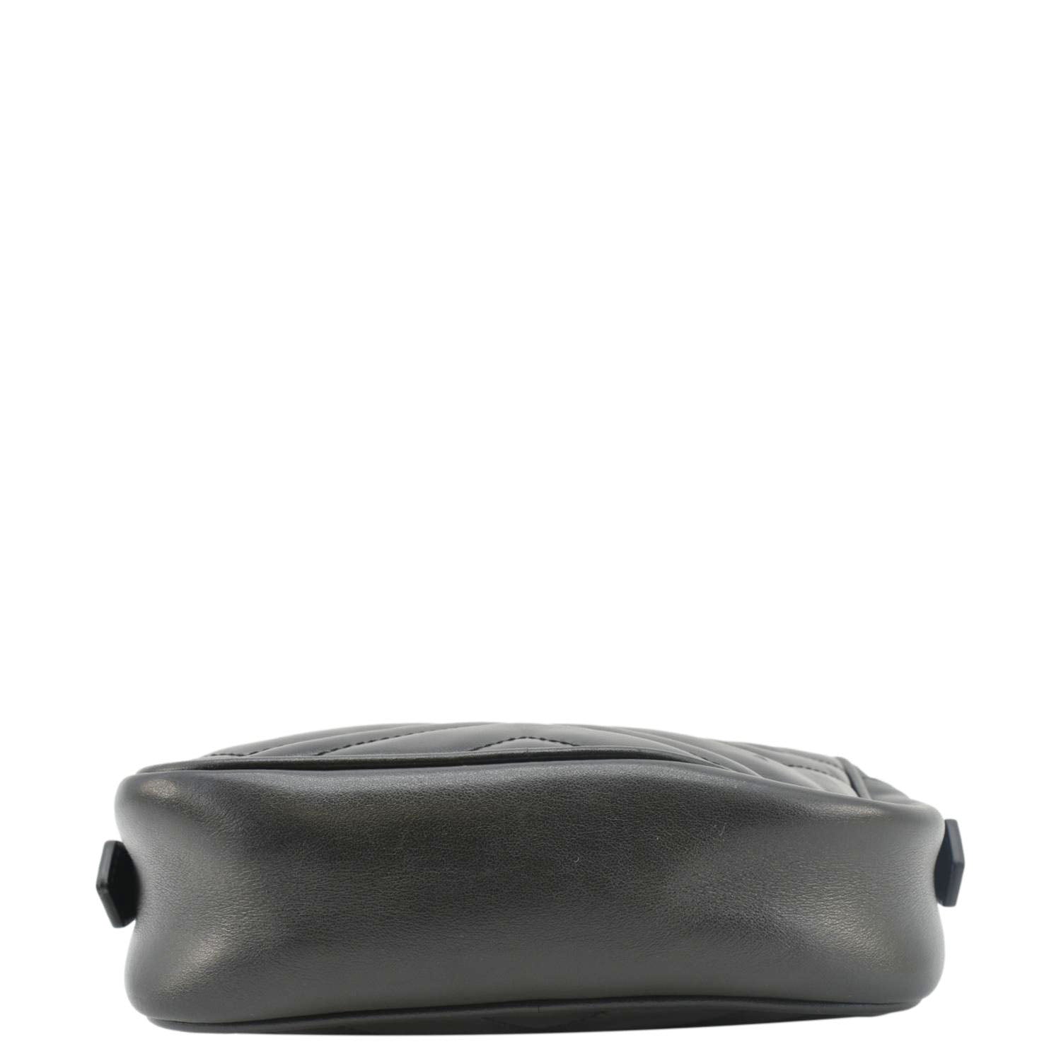 GUCCI Gucci Marmont Mini Matelasse Leather Crossbody Bag Black 448065
