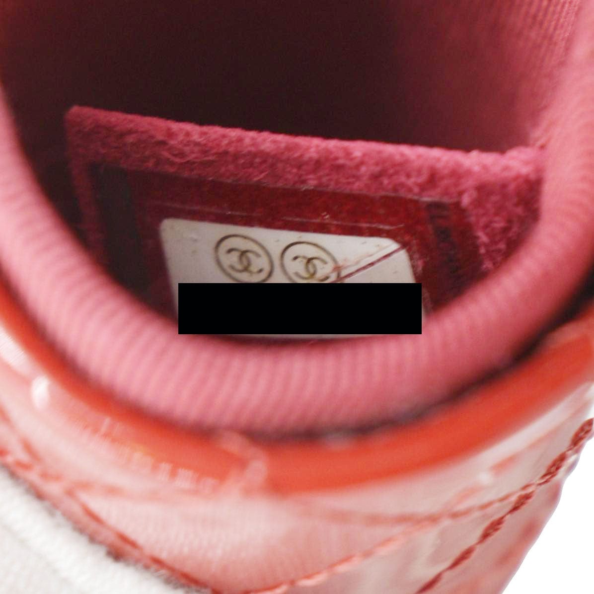 Chanel CC Allure Patent Leather Chain Lipstick Case Red