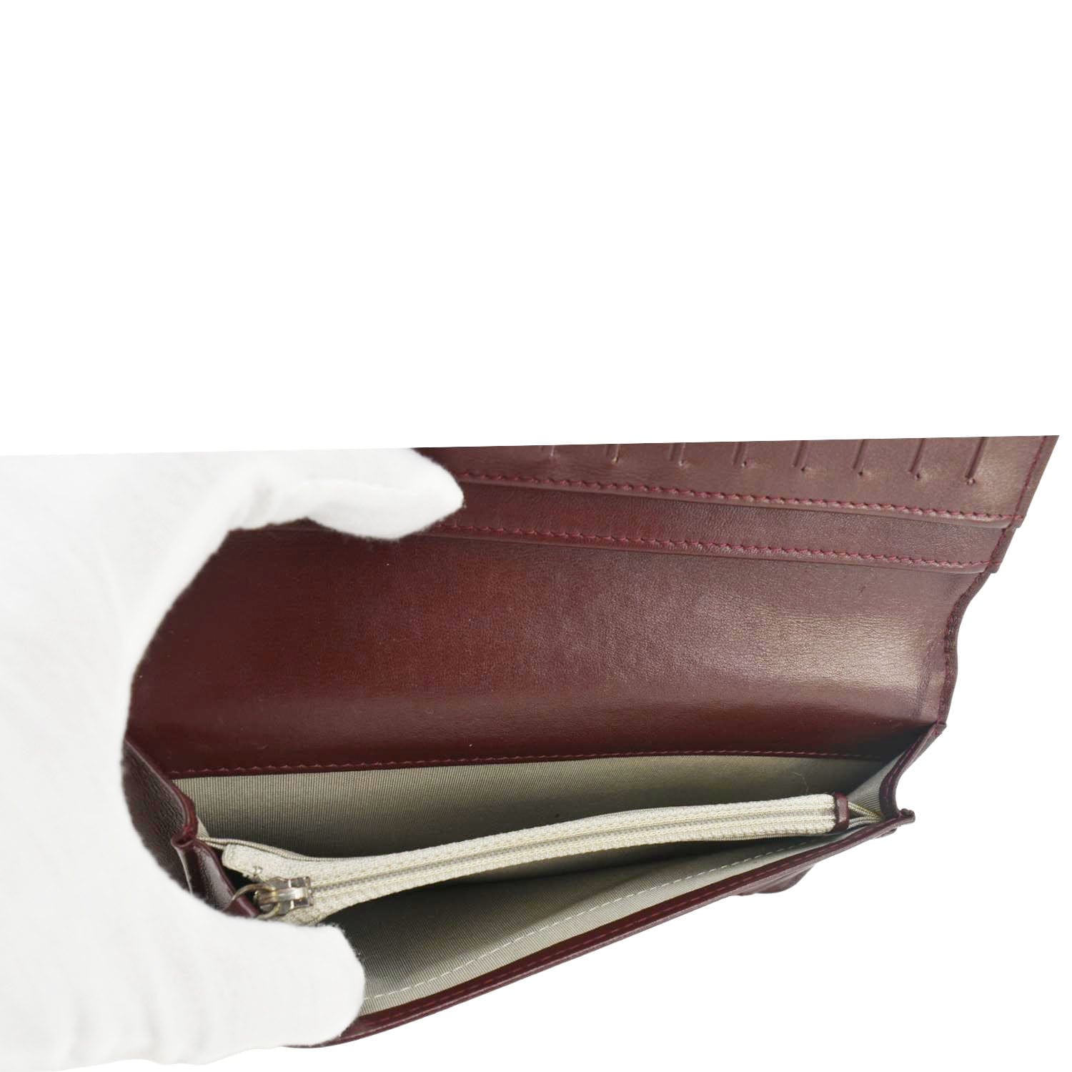 Chanel CC Timeless Caviar Leather Bifold Wallet Maroon