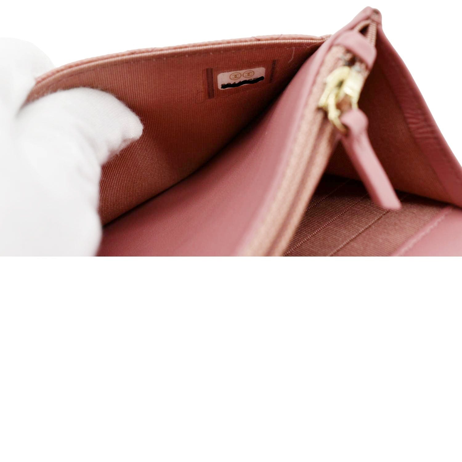 Chanel CC Filigree Flap Small Quilted Caviar Leather Shoulder Bag Light Pink