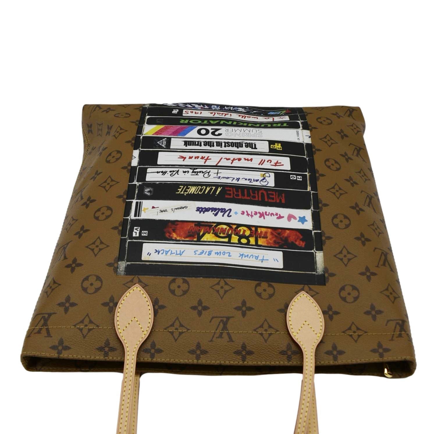 LOUIS VUITTON Carry It Monogram Reverse Canvas Tote  Bag Brown