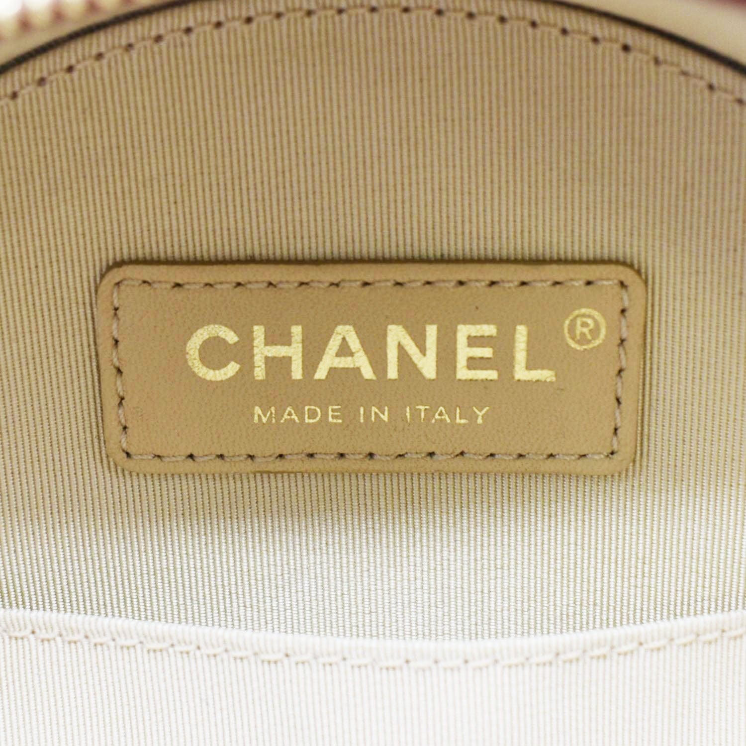 Chanel Round As Earth Leather Crossbody Bag Fuchsia