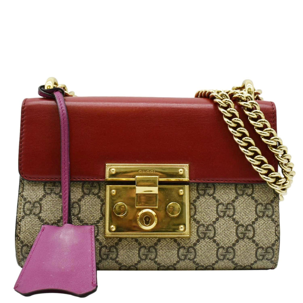 GUCCI Padlock Small Gucci Supreme Canvas Shoulder Bag Multicolor 409487