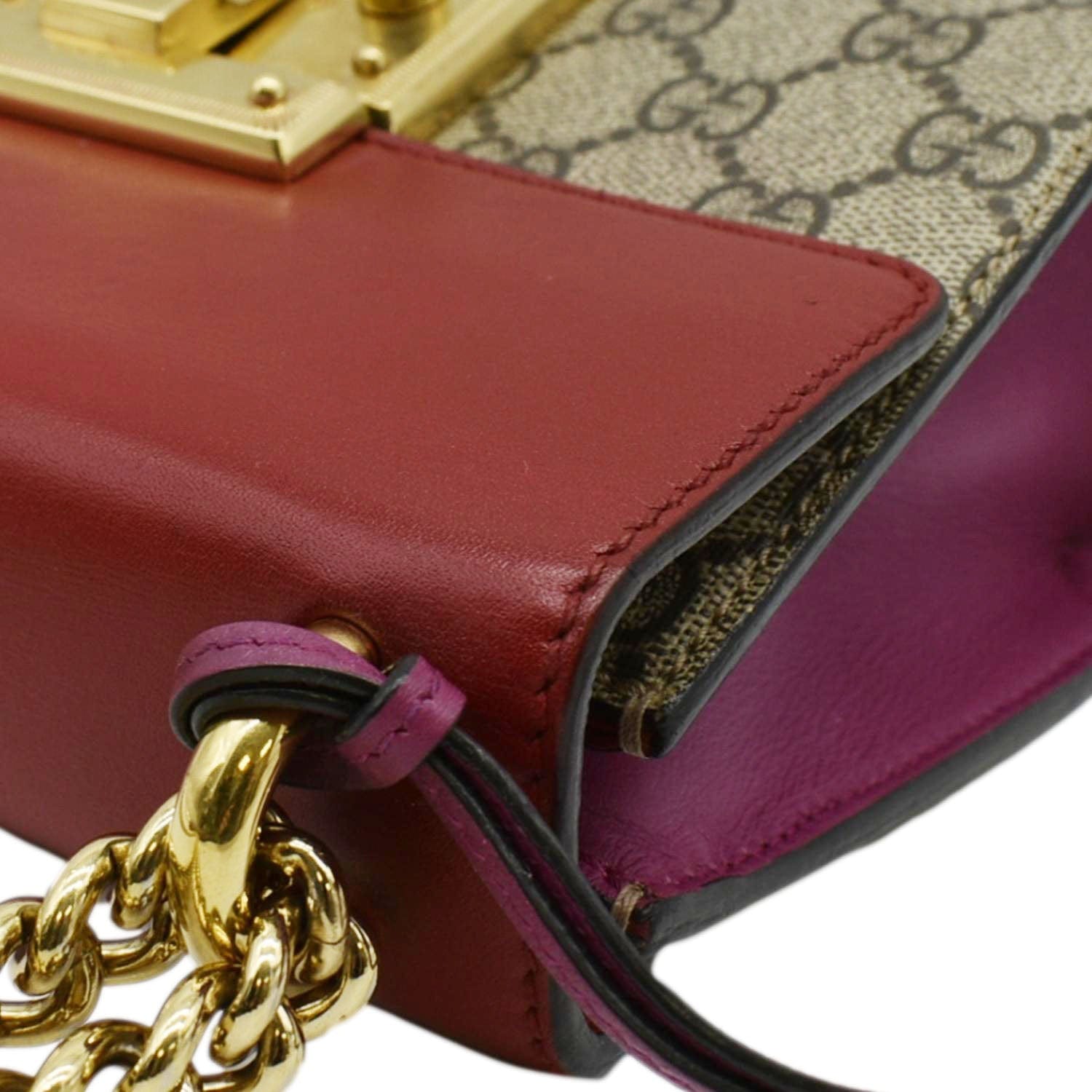 GUCCI Padlock Small Gucci Supreme Canvas Shoulder Bag Multicolor 409487