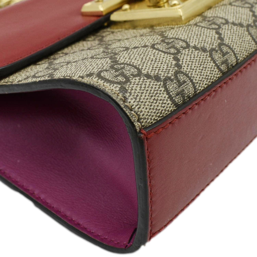 GUCCI Padlock Small Gucci Supreme Canvas Shoulder Bag Multicolor 409487