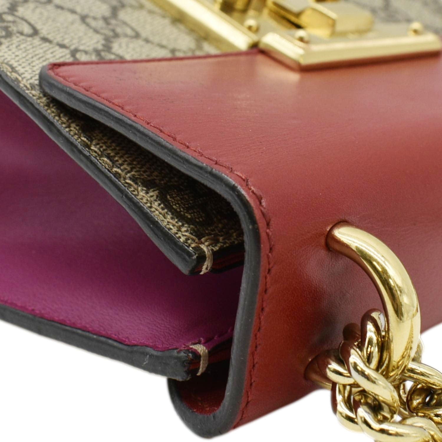 GUCCI Padlock Small Gucci Supreme Canvas Shoulder Bag Multicolor 409487