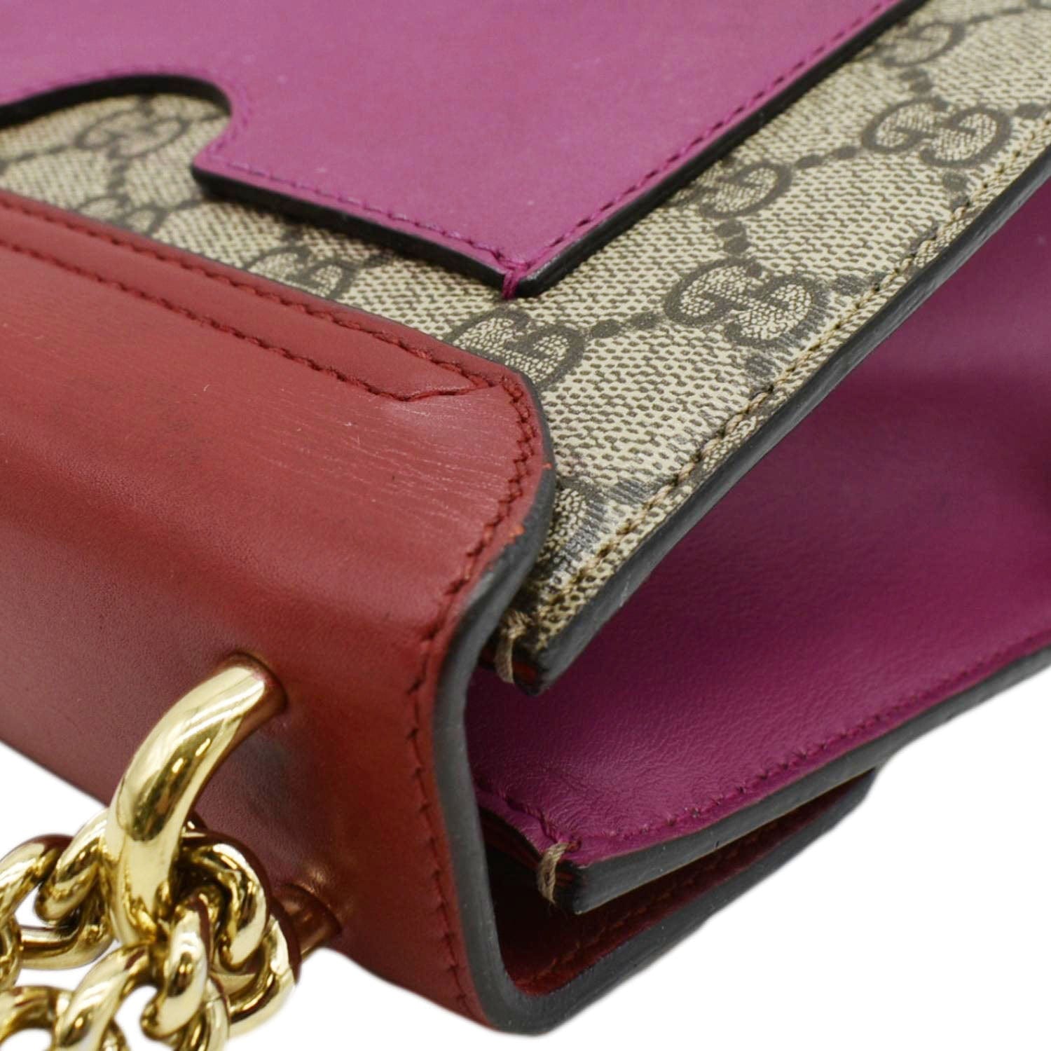 GUCCI Padlock Small Gucci Supreme Canvas Shoulder Bag Multicolor 409487