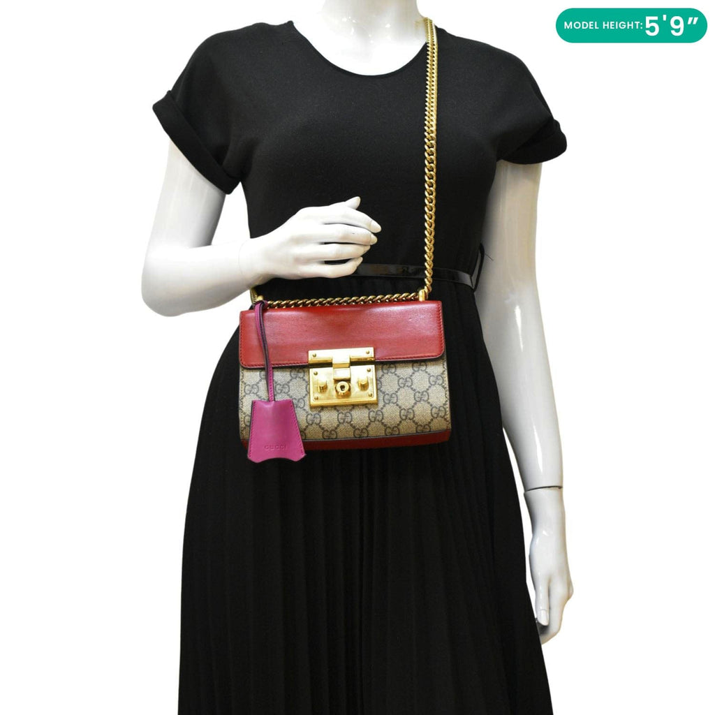 GUCCI Padlock Small Gucci Supreme Canvas Shoulder Bag Multicolor 409487