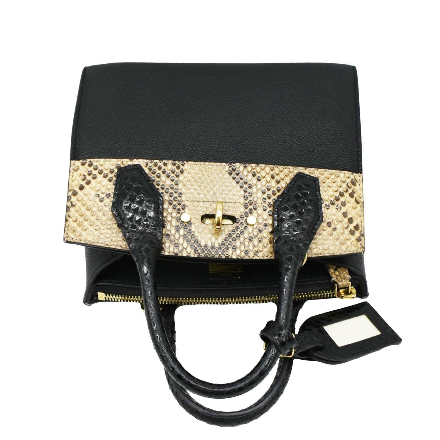 LOUIS VUITTON City Steamer Python Leather Tote Bag Gold