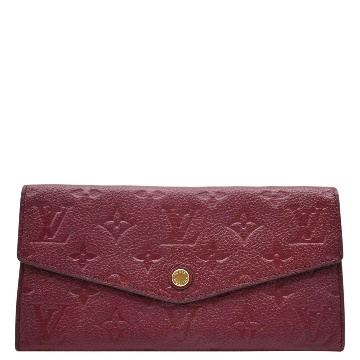 LOUIS VUITTON Sarah Monogram Empreinte Leather Wallet Aurore