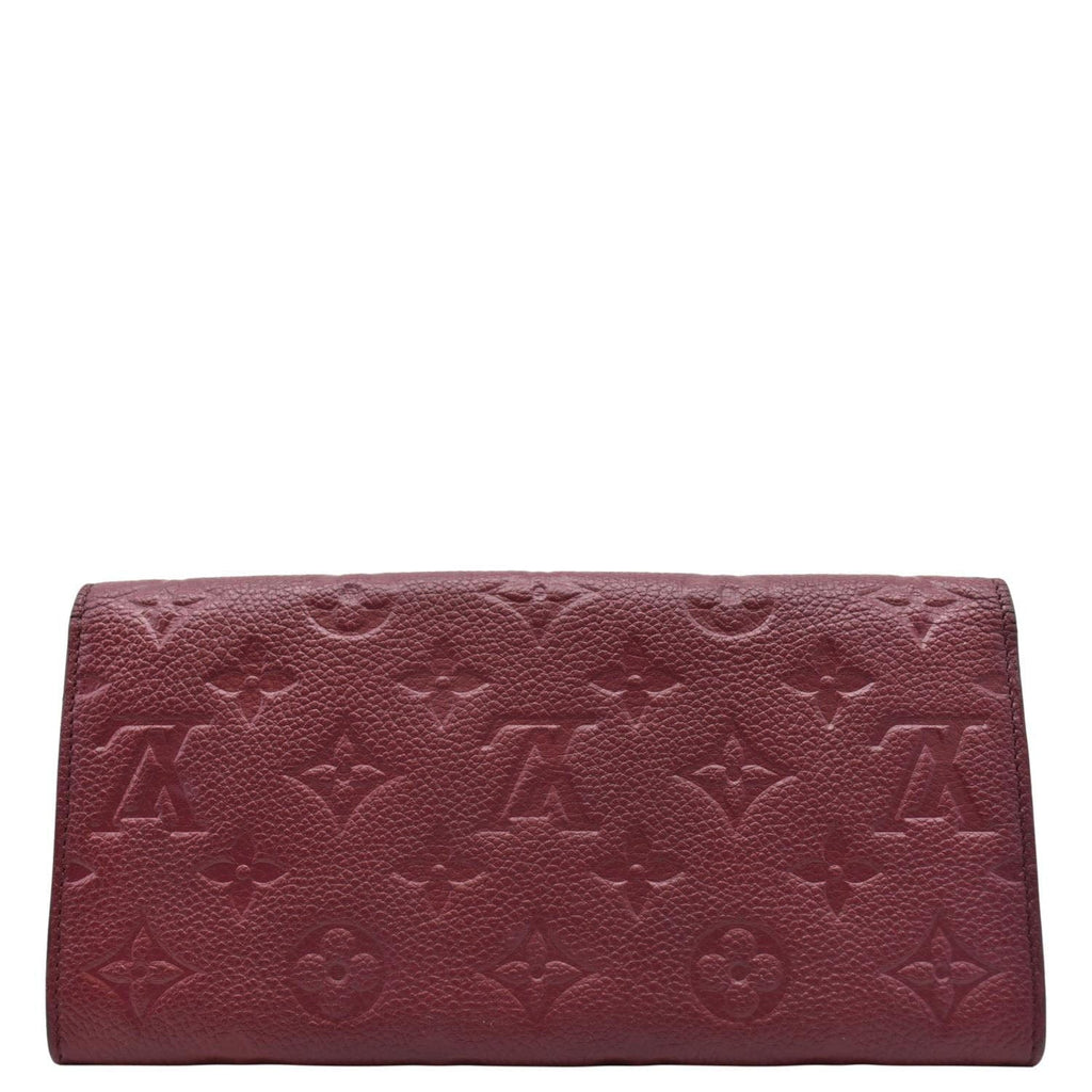 LOUIS VUITTON Sarah Monogram Empreinte Leather Wallet Aurore