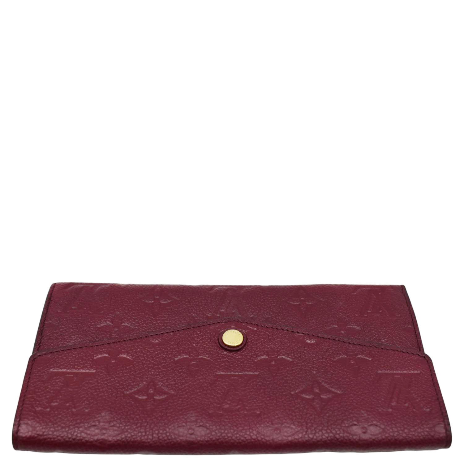 LOUIS VUITTON Sarah Monogram Empreinte Leather Wallet Aurore