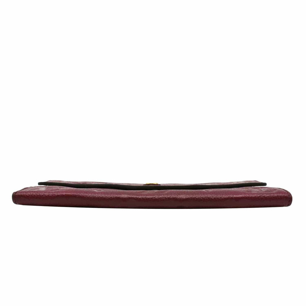LOUIS VUITTON Sarah Monogram Empreinte Leather Wallet Aurore