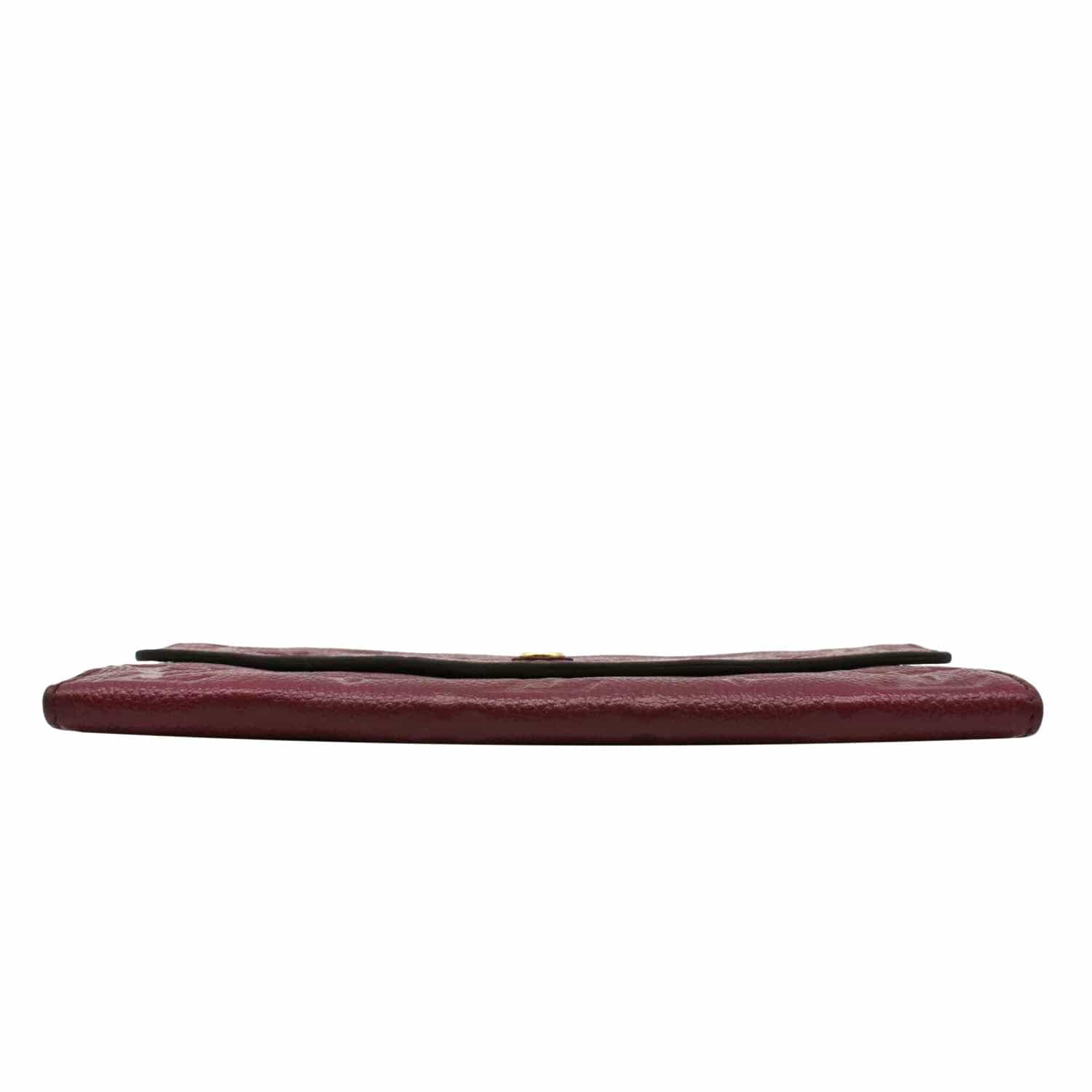 LOUIS VUITTON Sarah Monogram Empreinte Leather Wallet Aurore