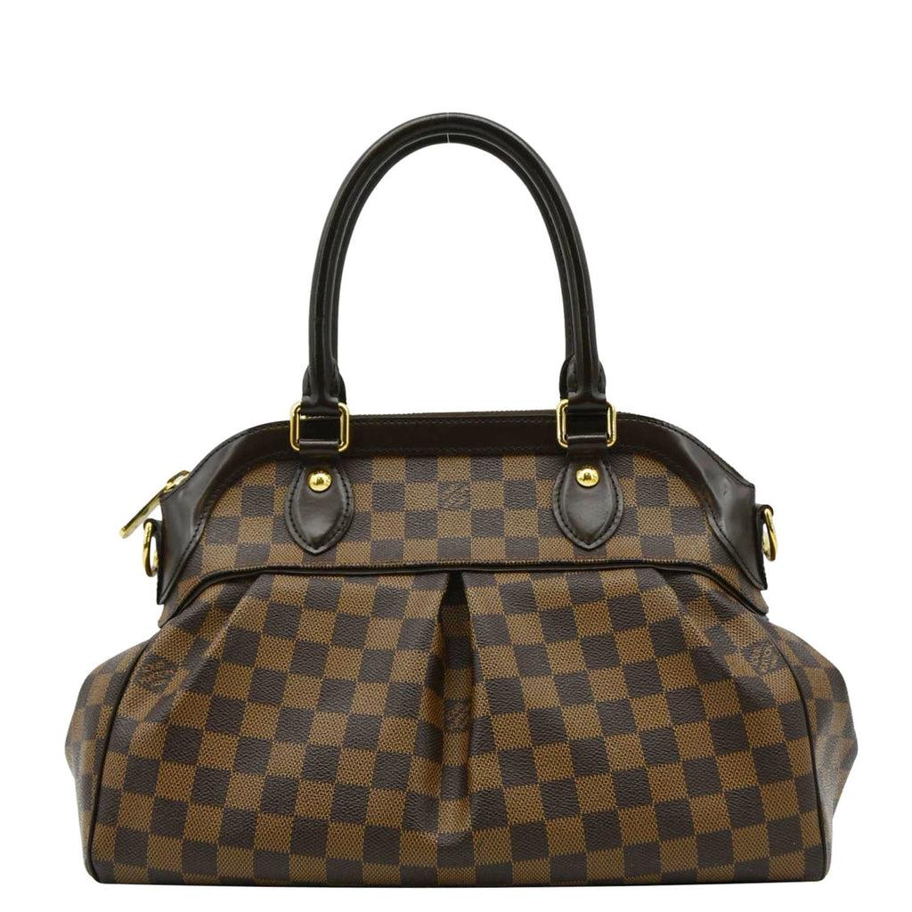 LOUIS VUITTON Trevi PM Damier Ebene Satchel Shoulder Bag Brown