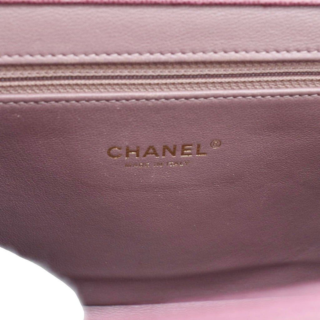 Chanel Business Affinity Medium Flap Quilted Caviar Shoulder Bag Pink
