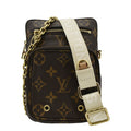 LOUIS VUITTON Utility Phone Sleeve Monogram Canvas Crossbody Bag Brown