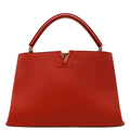 LOUIS VUITTON Capucines MM Taurillon Leather Satchel Bag Orange