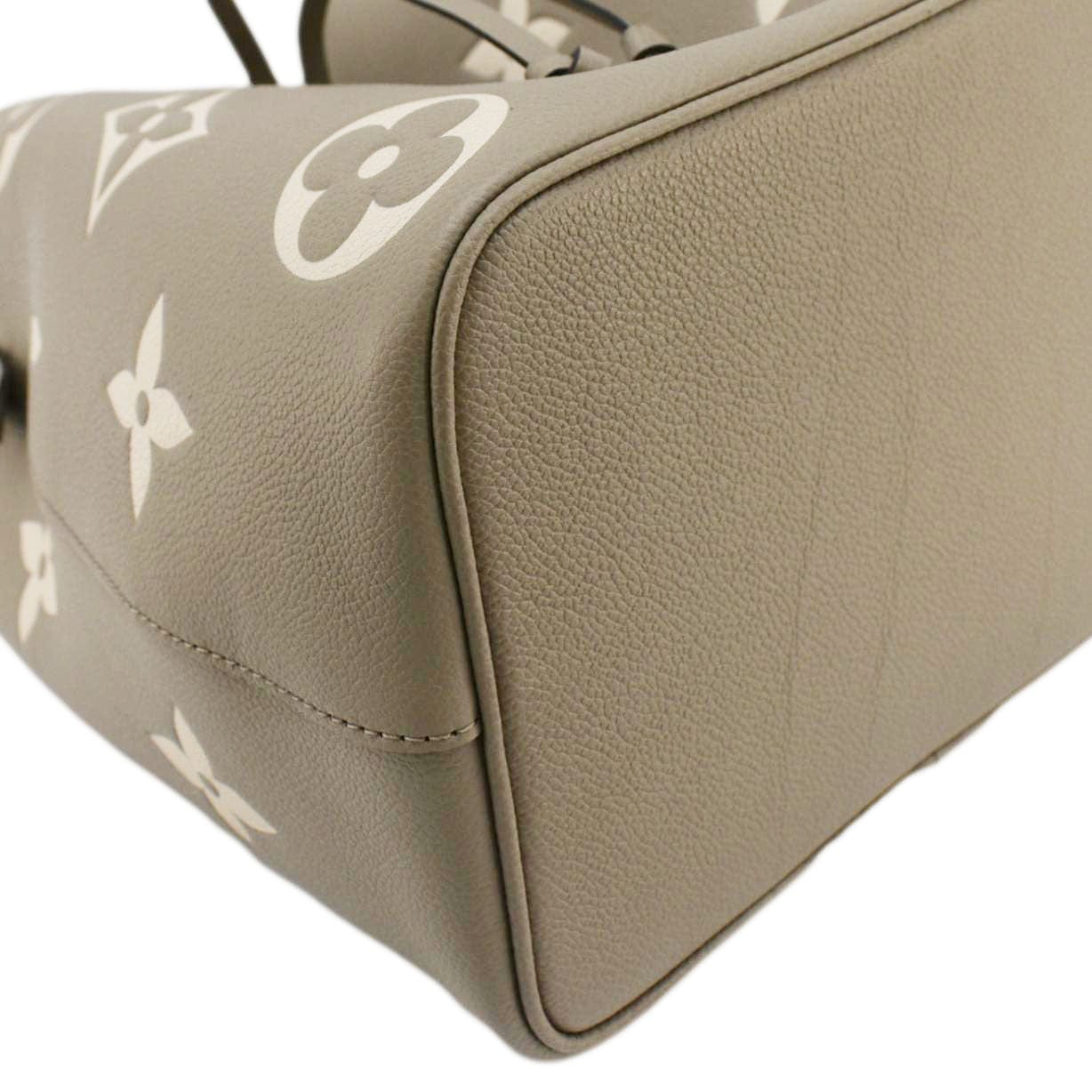 LOUIS VUITTON NeoNoe MM Bicolor Monogram Empreinte Shoulder Bag Cream