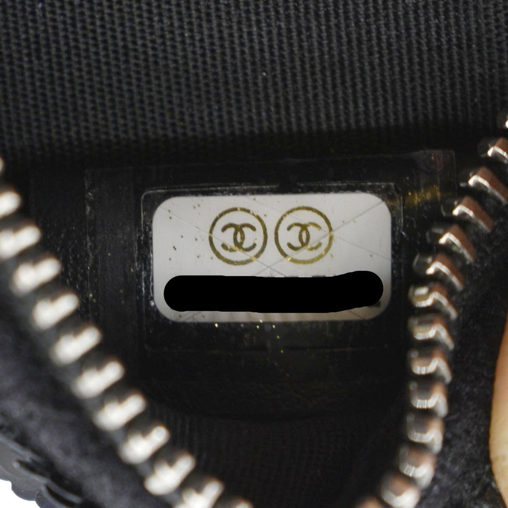 Chanel Round Tweed Clutch Crossbody Bag Black