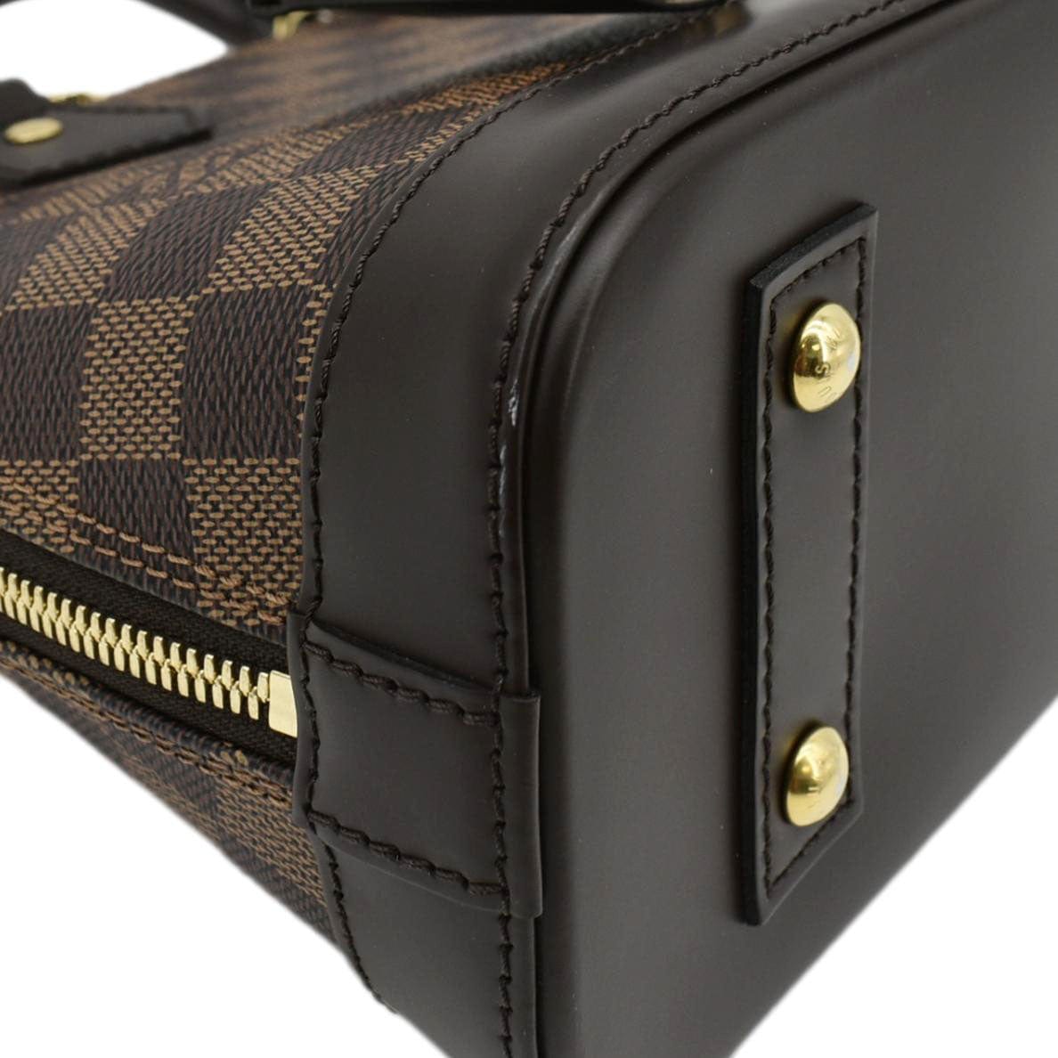 LOUIS VUITTON  Alma BB Damier Ebene Satchel Bag Brown