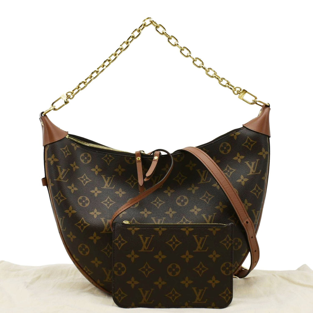 LOUIS VUITTON Loop Reverse Monogram Canvas Shoulder Bag Brown