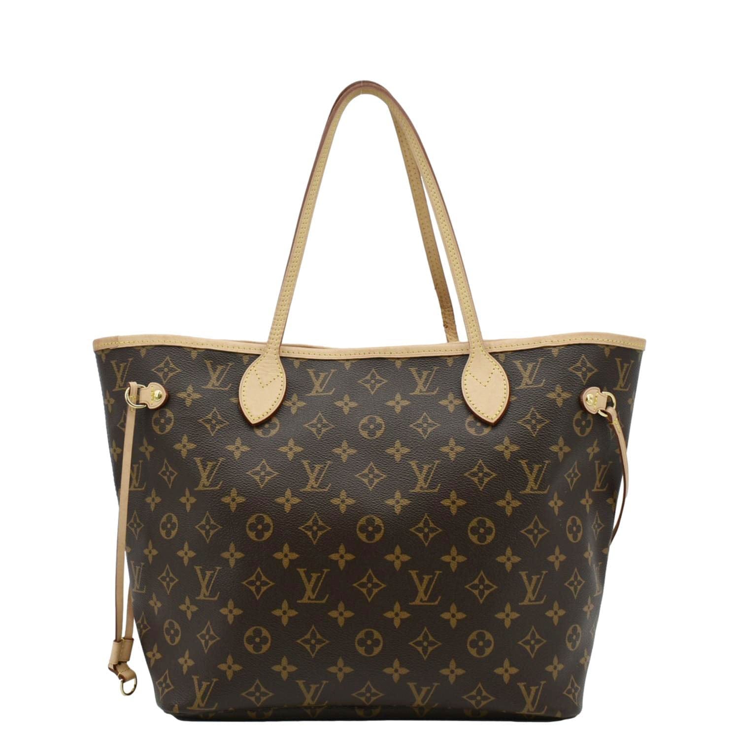 LOUIS VUITTON Neverfull MM Monogram Canvas Tote Bag Brown