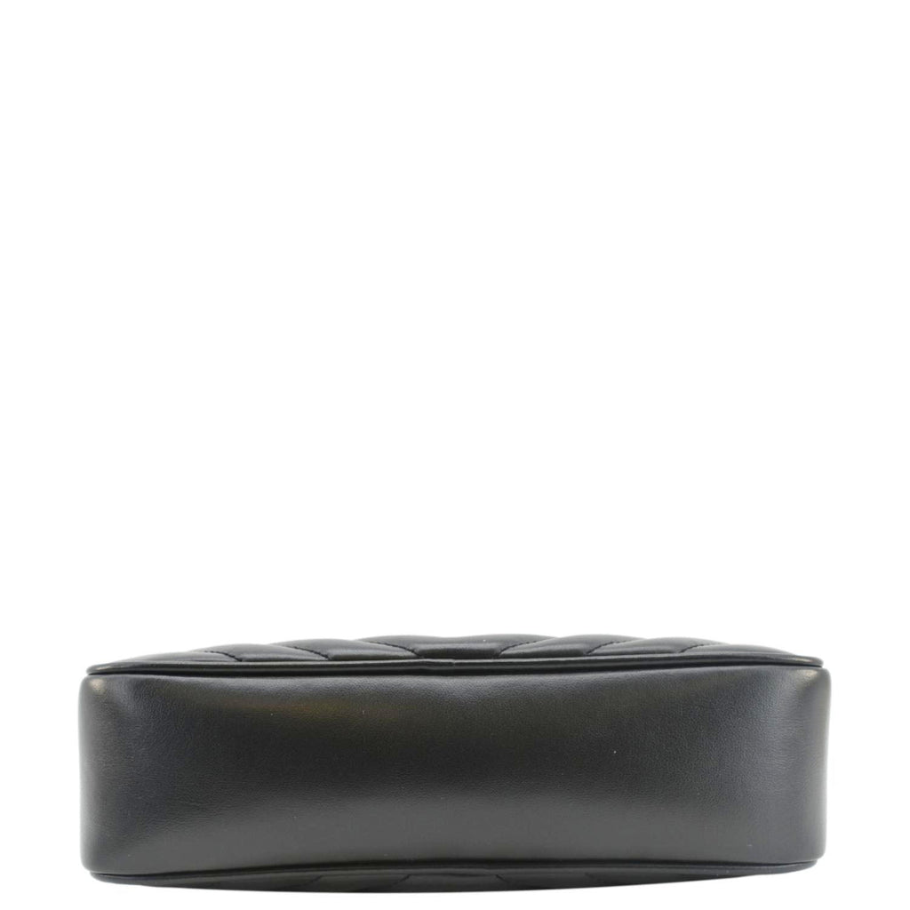 YVES SAINT LAURENT Lou Medium Quilted Leather Camera Crossbody Bag Black
