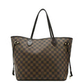 LOUIS VUITTON Neverfull MM Damier Ebene Shoulder Bag Brown