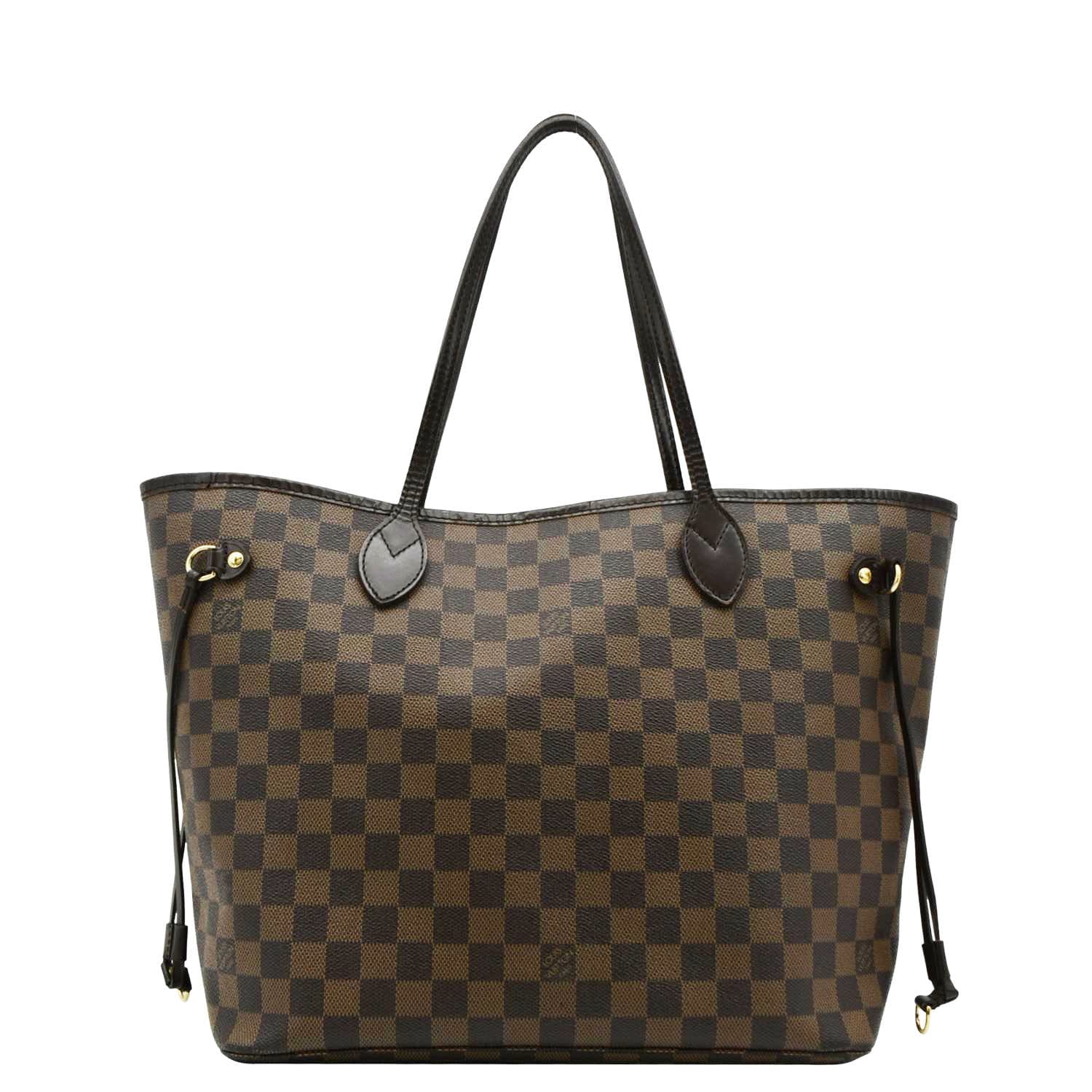 LOUIS VUITTON Neverfull MM Damier Ebene Shoulder Bag Brown