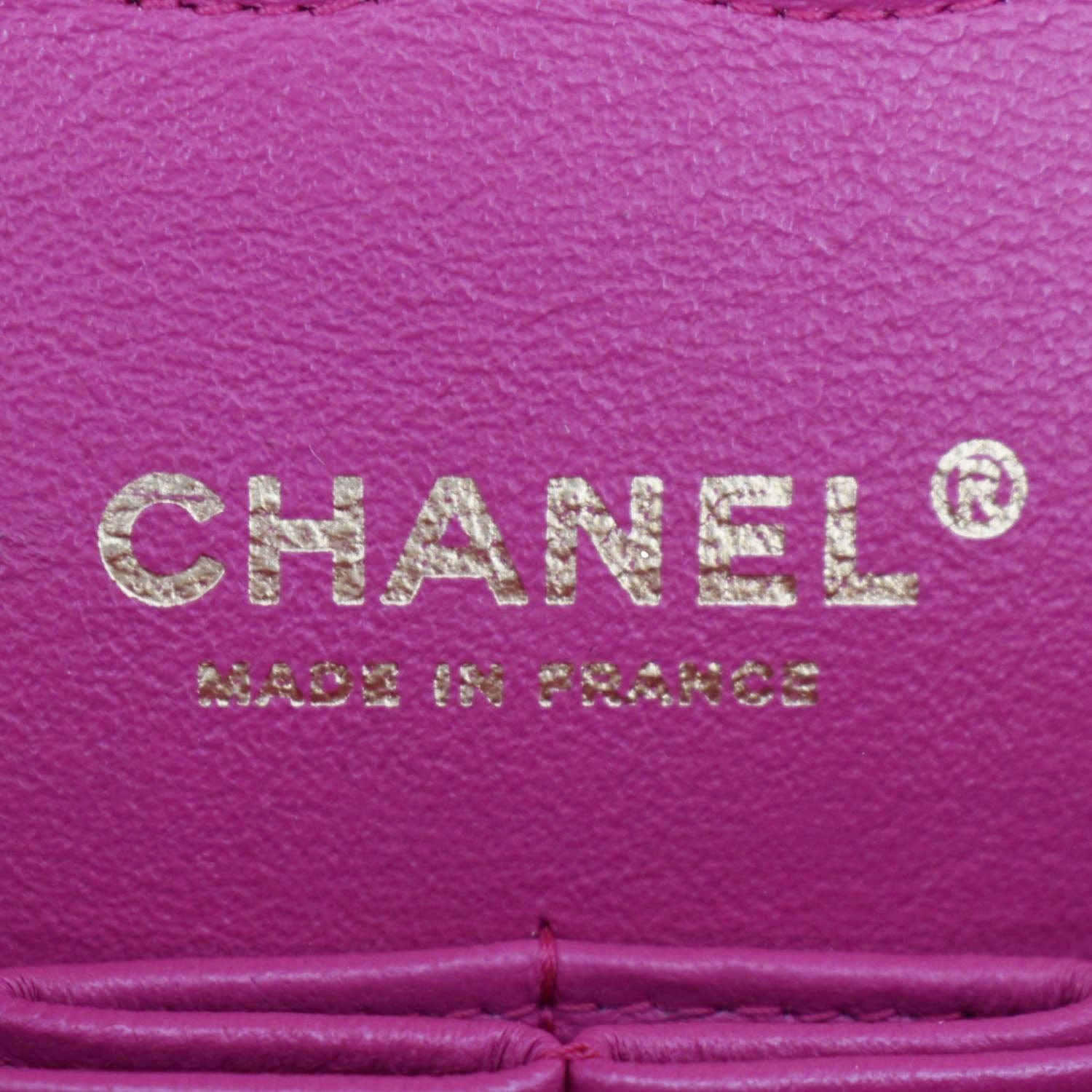 Chanel Classic Double Flap Medium Quilted Leather Shoulder Bag Pink
