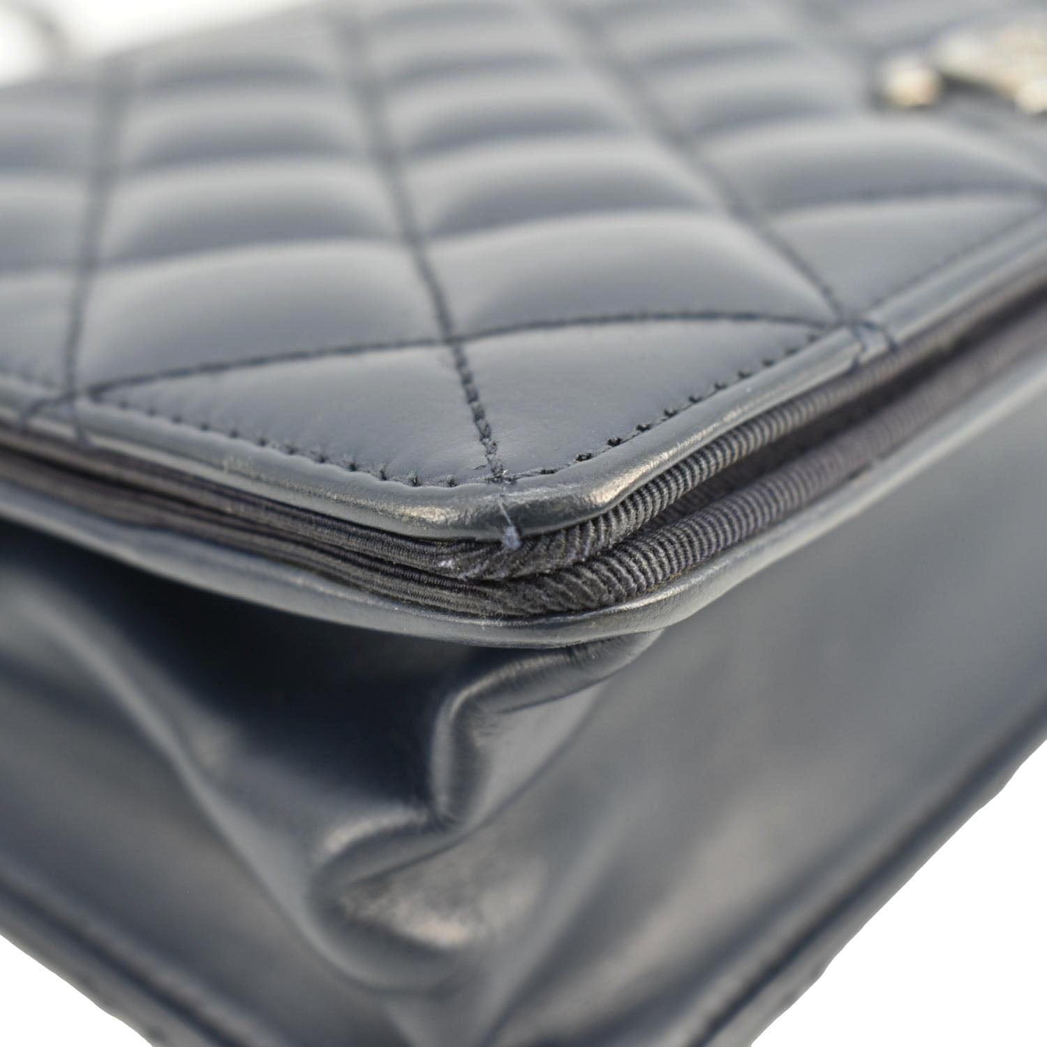 Chanel Ballerine Flap Medium Quilted Leather Crossbody Bag Navy Blue