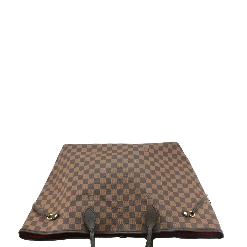 LOUIS VUITTON Neverfull GM Damier Ebene Tote Shoulder Bag Brown
