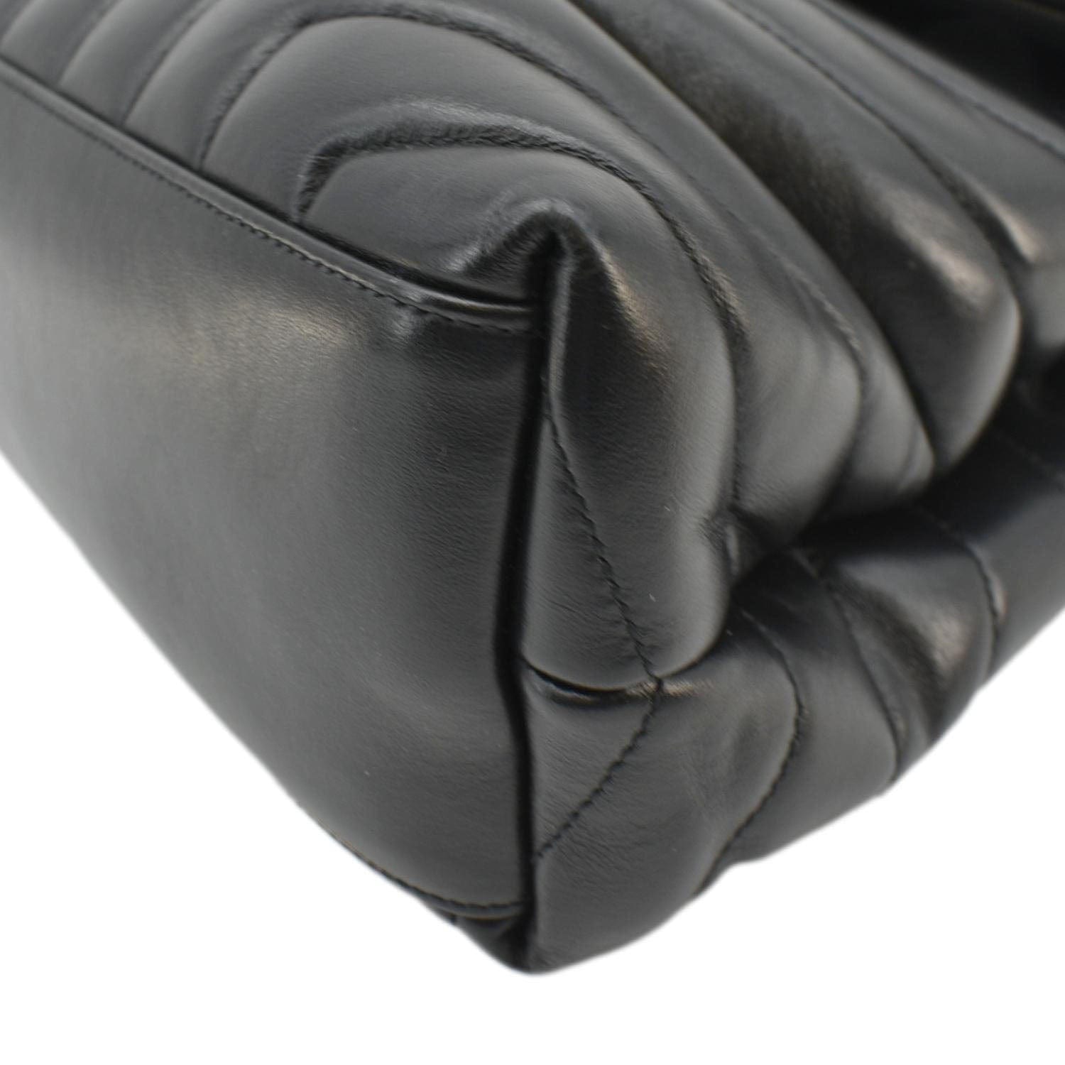YVES SAINT LAURENT Loulou Medium Quilted Leather Crossbody Bag Black