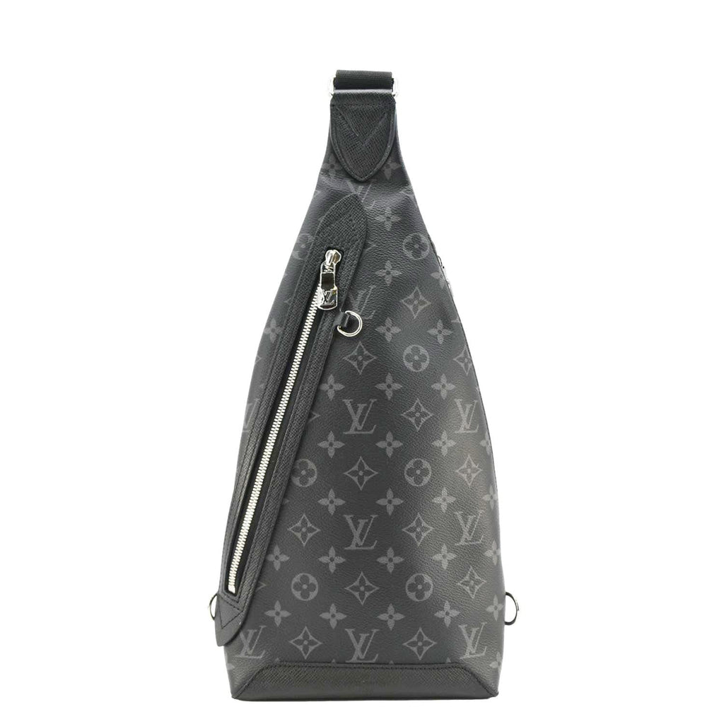 LOUIS VUITTON Duo Slingbag Taigarama Crossbody Bag Black