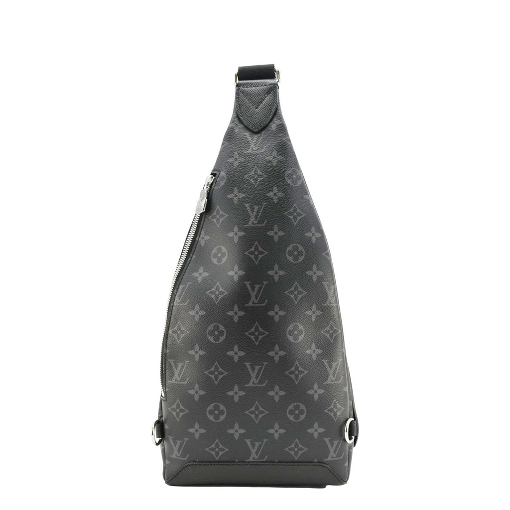 LOUIS VUITTON Duo Slingbag Taigarama Crossbody Bag Black