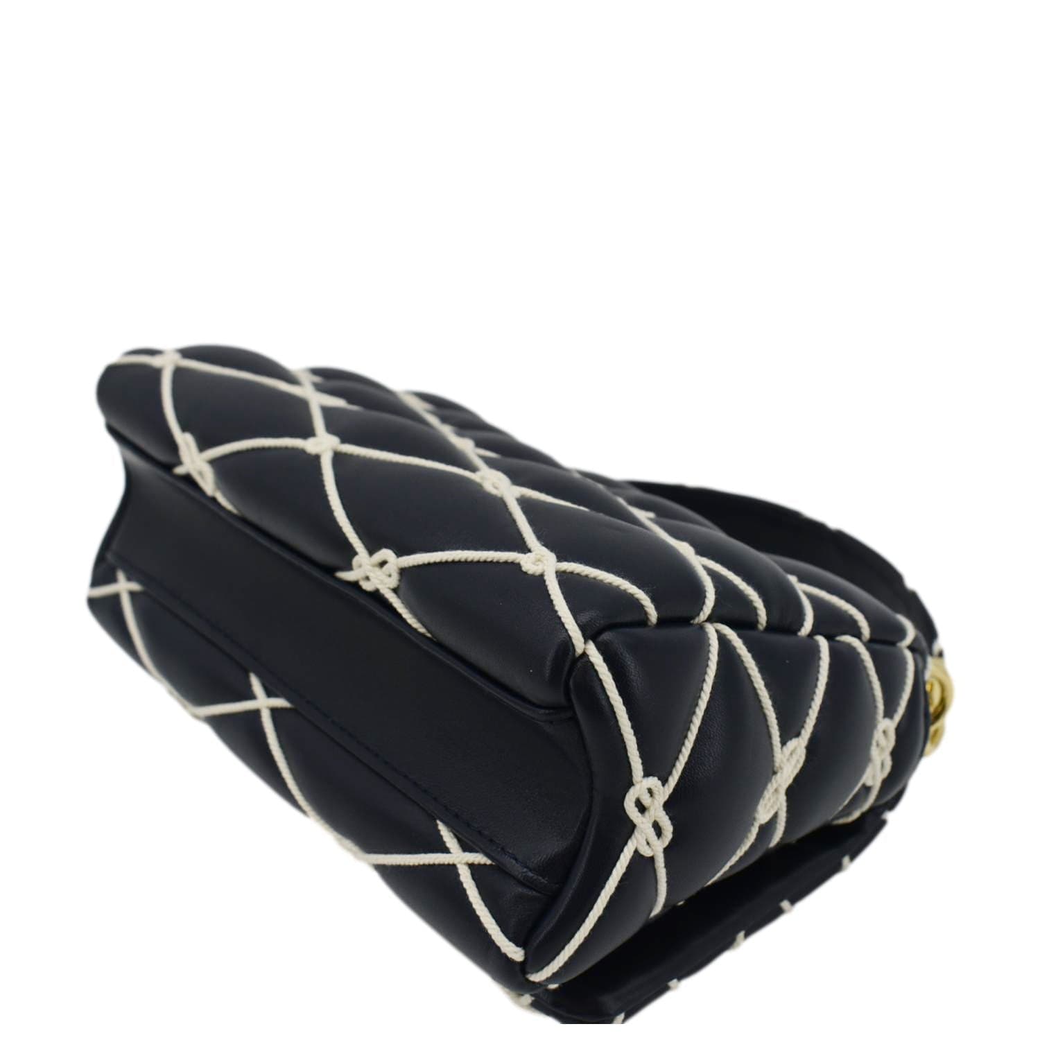 LOUIS VUITTON GO-14 MM Malletage Leather Shoulder Bag Navy Blue