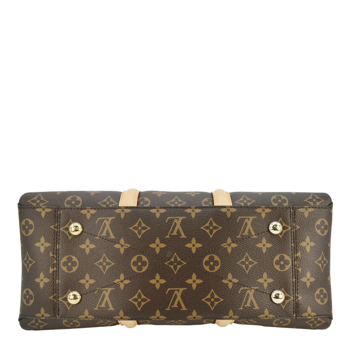 LOUIS VUITTON Soufflot MM Monogram Canvas Shoulder Bag Brown