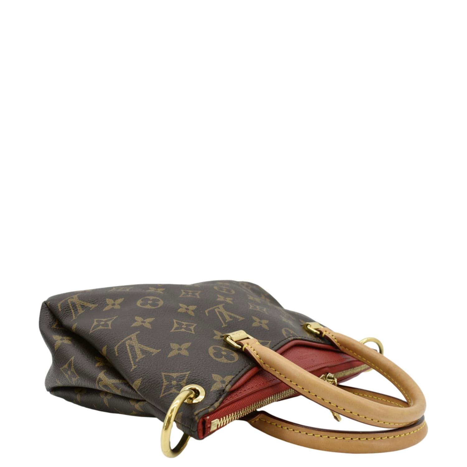 LOUIS VUITTON Pallas BB Monogram Canvas Shoulder Bag Brown
