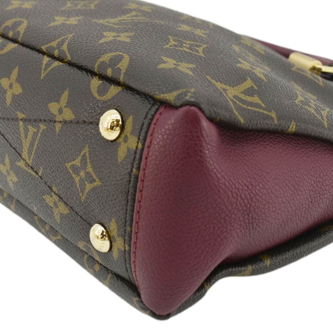 LOUIS VUITTON Pallas BB Monogram Canvas Shoulder Bag Brown