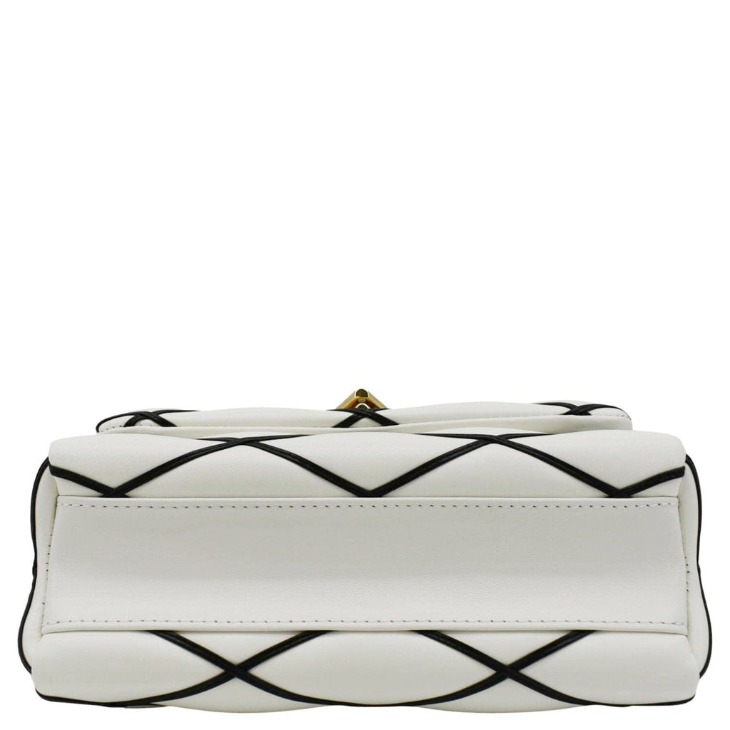 LOUIS VUITTON GO-14 MM Malletage Leather Shoulder Bag White