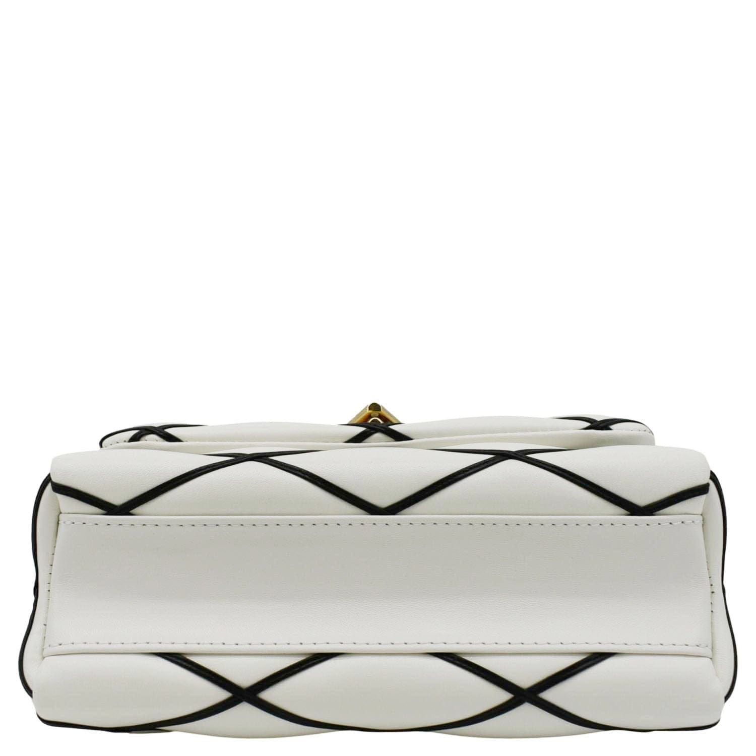 LOUIS VUITTON GO-14 MM Malletage Leather Shoulder Bag White