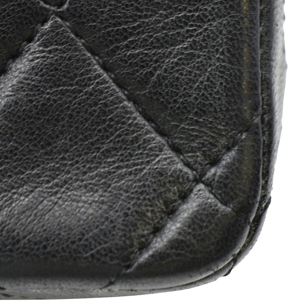 Chanel Square Mini Flap Quilted Leather Chain Shoulder Bag Black