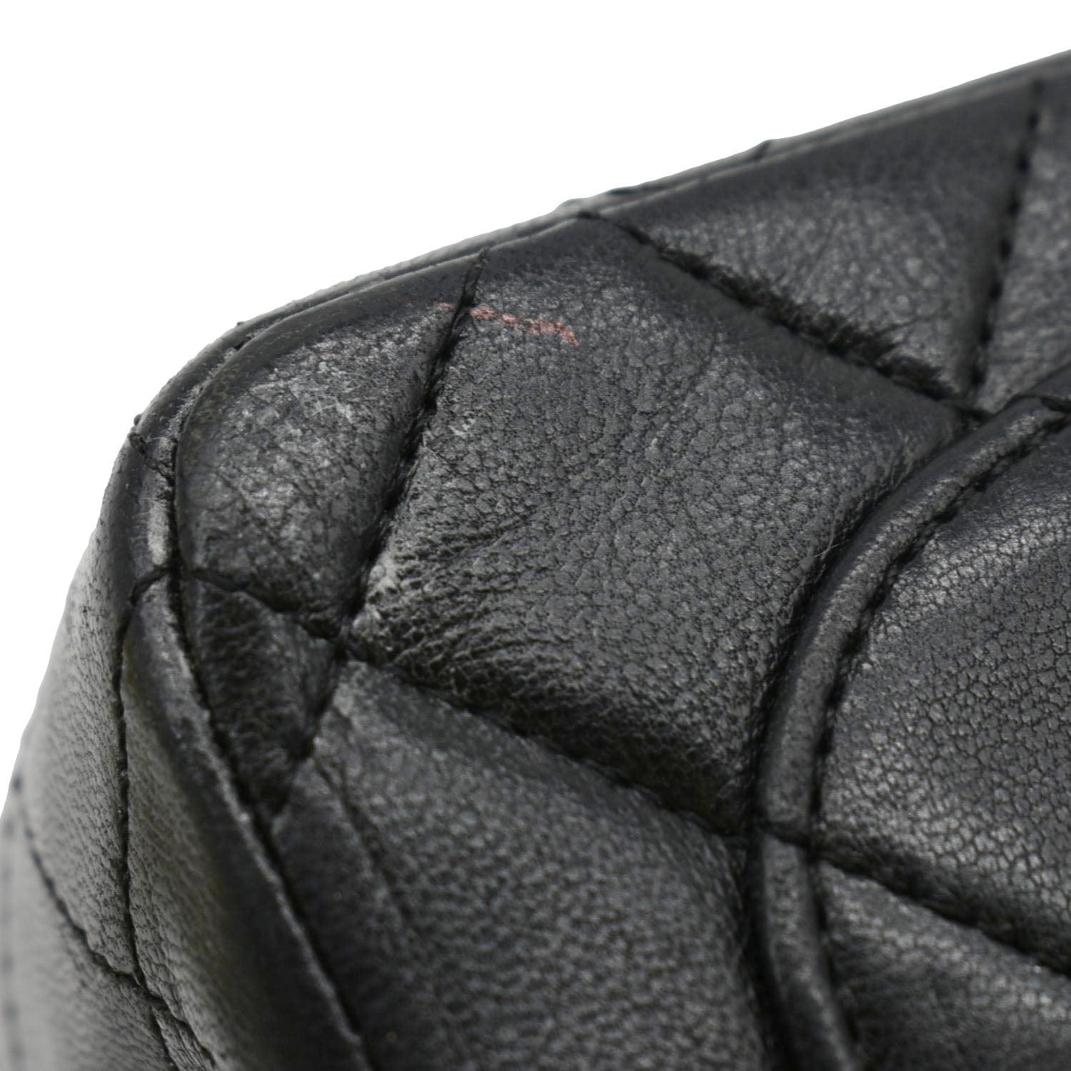 Chanel Square Mini Flap Quilted Leather Chain Shoulder Bag Black