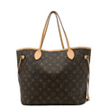LOUIS VUITTON Neverfull MM Monogram Canvas Tote Bag Brown