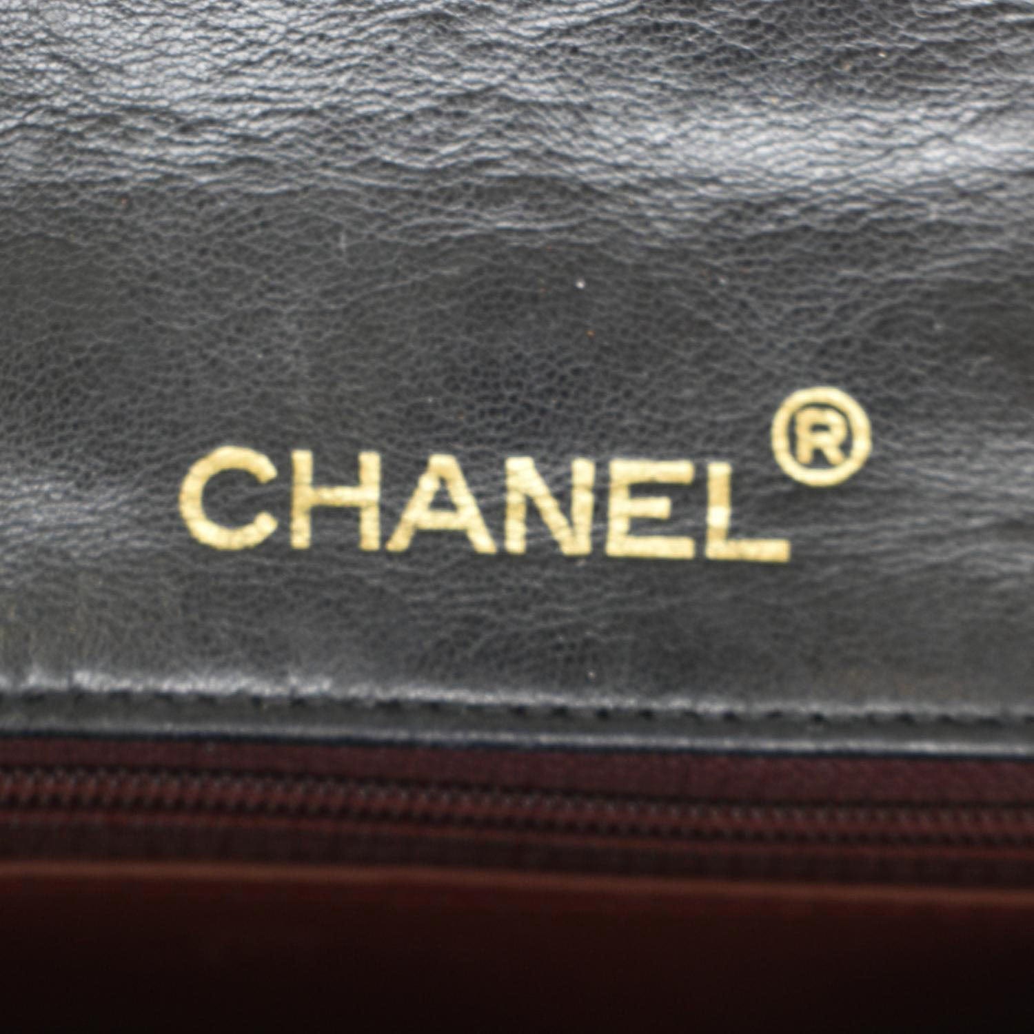 Chanel Square Mini Flap Quilted Leather Chain Shoulder Bag Black