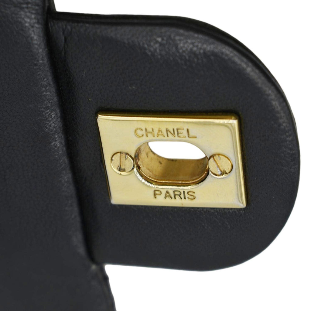 Chanel Square Mini Flap Quilted Leather Chain Shoulder Bag Black