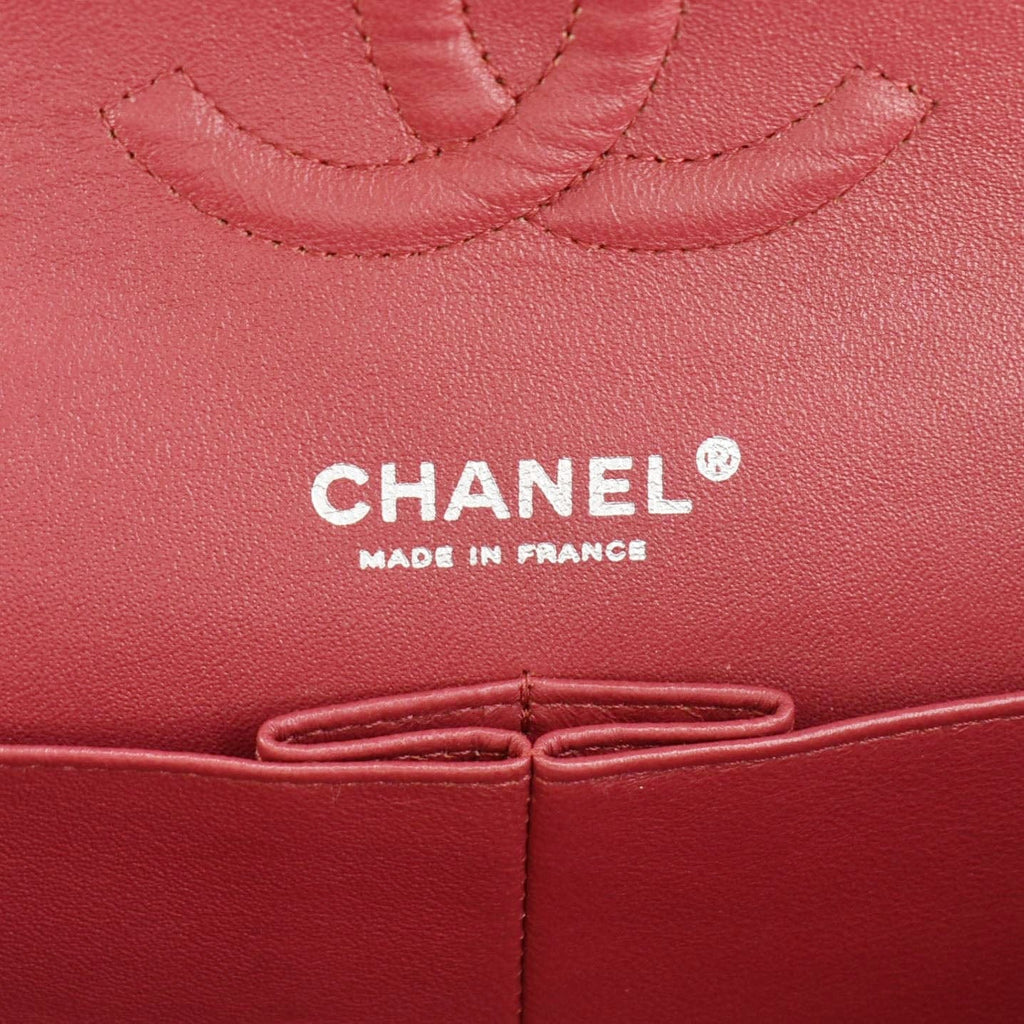 Chanel Classic Double Flap Medium Quilted Leather Shoulder Bag Fuchsia Pink